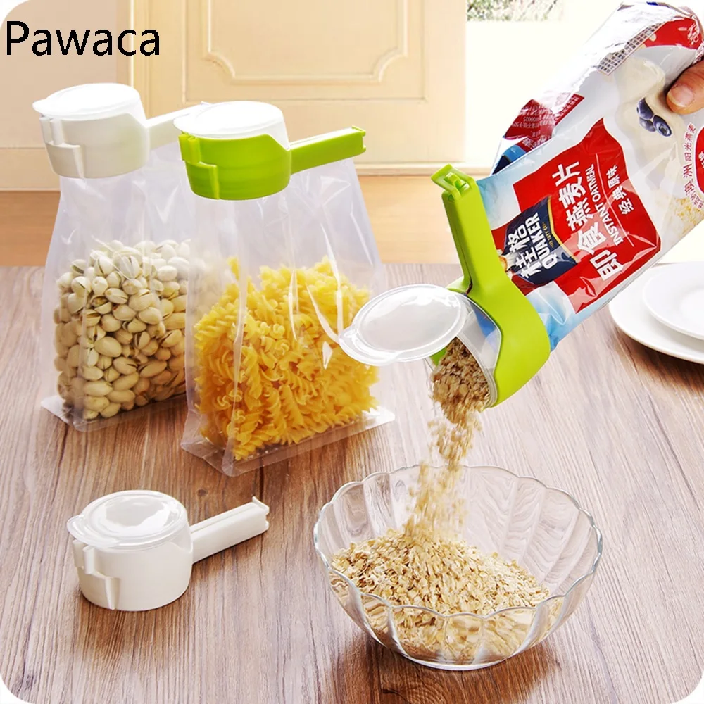 

Seal Pour Food Storage Bag Clip Snack Sealing Clip Fresh Keeping Sealer Clamp Plastic Helper Food Saver Travel Kitchen Gadgets