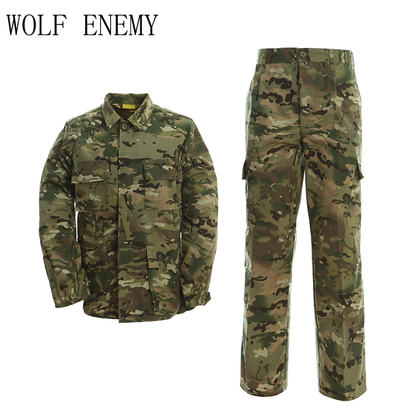 

Tactical Combat Clothing Outdoor Airsoft Clothing Camouflage Military Uniform Paintball Gear BDU Uniform Jacket and Pants