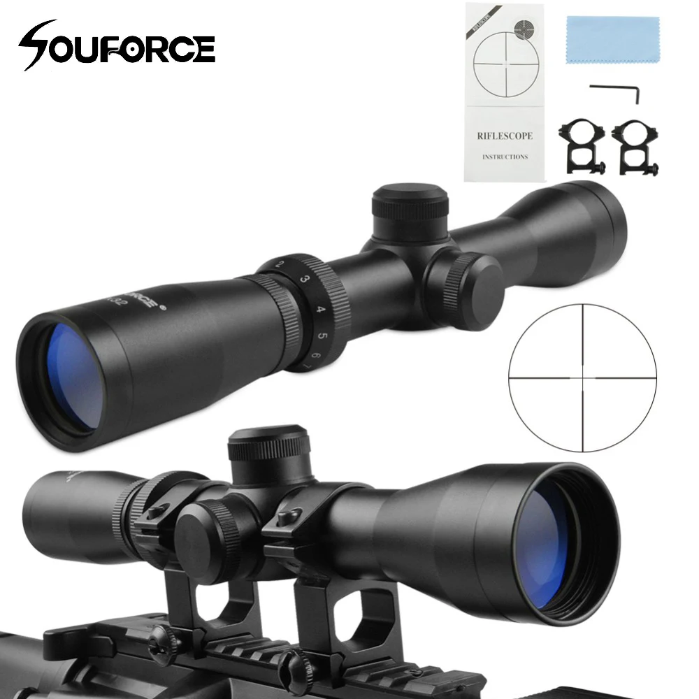 

Tactical 2-7x32 Long Eye Relief Scope+Short Scout Mount Combo for Hunting Rifle and Airsoft Drop Shipping