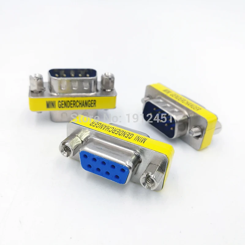 DB9 data cable connector convert plug MINI GENDER CHANGER VGA Plug connector  9pin RS232 port socket|socket connector|socket rs232socket plug - AliExpress