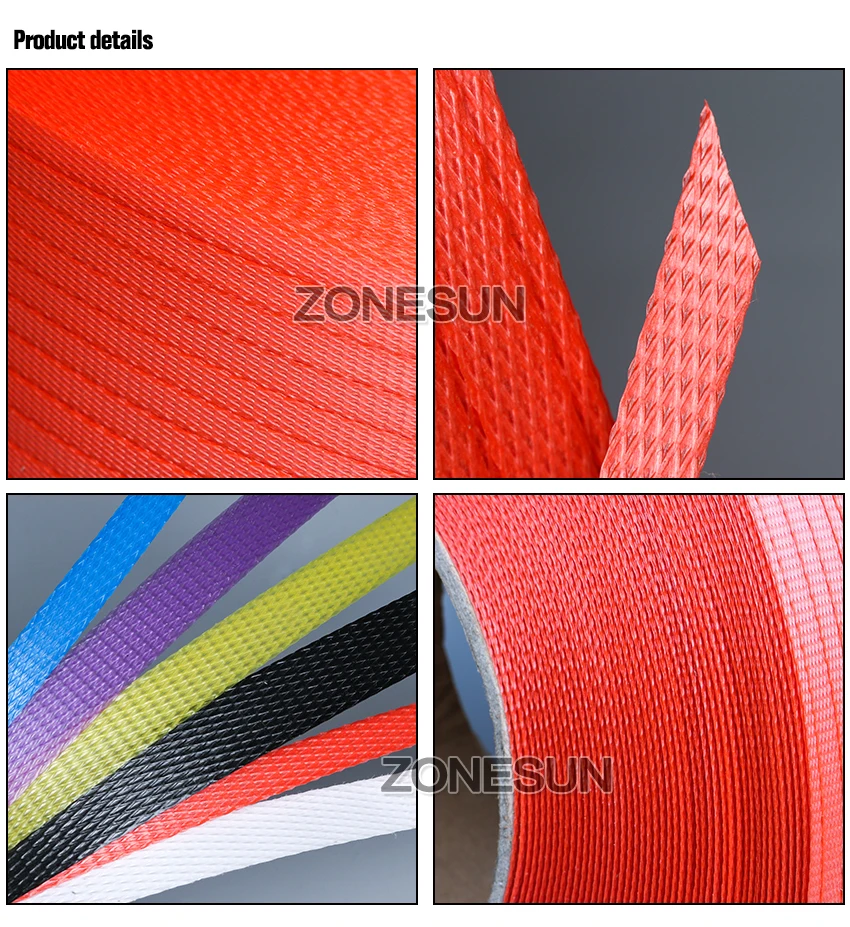 ZONESUN пластиковая лента ПП промышленная упаковочная лента