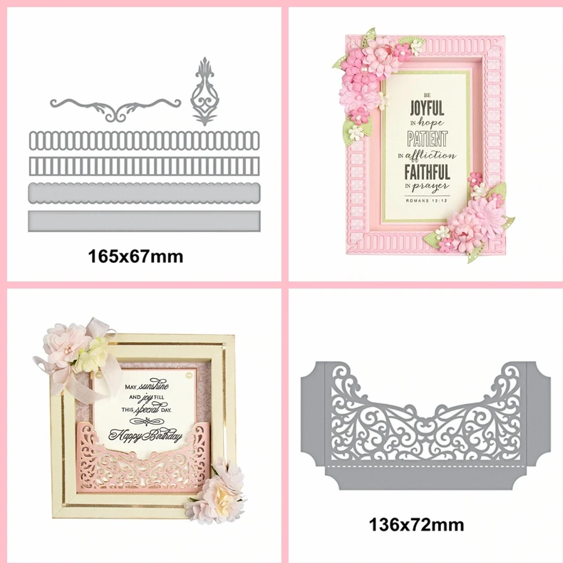 

Box Ribbon&Pocket Lace Metal Cutting Die Craft Scrapbooking Template Paper Card Album Photo Making Handmade Decoration