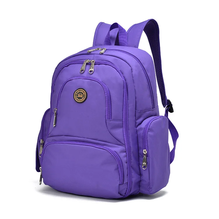 QIMIAOBABY большой емкости пеленки сумка Детская сумка коляска Многофункциональный рюкзак для подгузников Сумка по уходу за ребенком материнской рюкзак - Цвет: purple