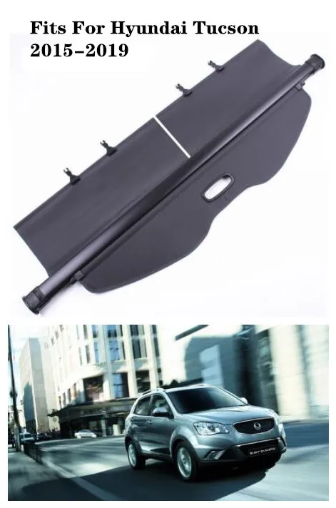 

High Qualit Car Rear Trunk Cargo Cover Security Shield Screen shade Fits For Hyundai Tucson 2015-2019(black, beige)