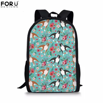 

FORUDESIGNS School Bags for Teenagers Girls Staffordshire Terrier Printing School Backpack Boys Bagpack BookBag Student Satchel