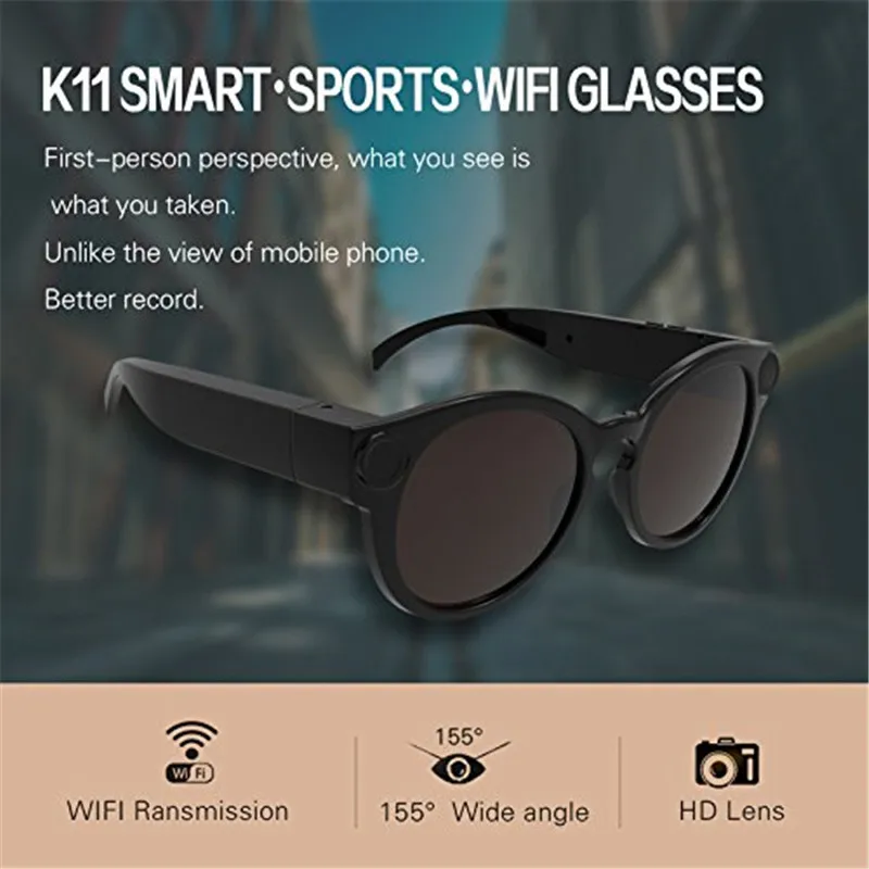 Мини камера солнцезащитные очки 1080p Wifi микро камеры поляризованные линзы HD