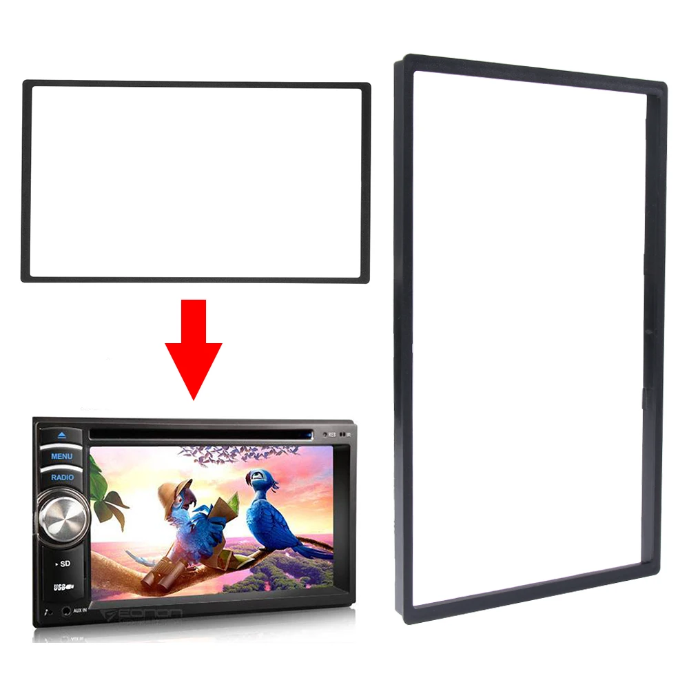 

2 Din Audio Fascia Frame for Car Multimedia Player for Car Radio MP5 DVD Stereo CD Panel Dash Mount Installation Trim Frame Kit