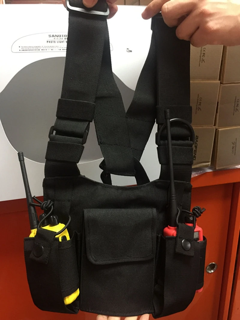2017 Chest pack for walkie talkie Holder Bag for GP340 CP040 BF UV-5R 888S KD-C1 3R plus 999S two way radios carry case 