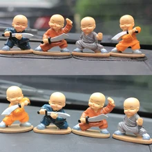 4 шт./компл. автомобиля украшения персонализированные украшения творческий ремесел дома подарки Кунг Фу танцевальная Ножи маленький монах автомобиль украшения