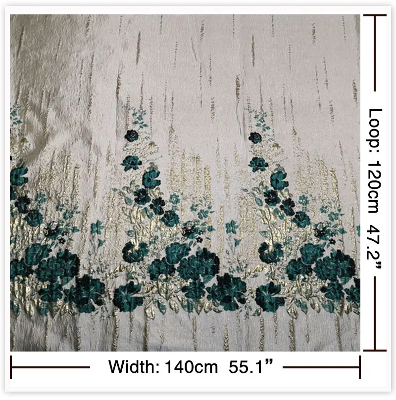 Роскошная металлическая парчовая ткань во французском стиле 120*140 см для женского платья пальто tela de brocado en tissu sp5729