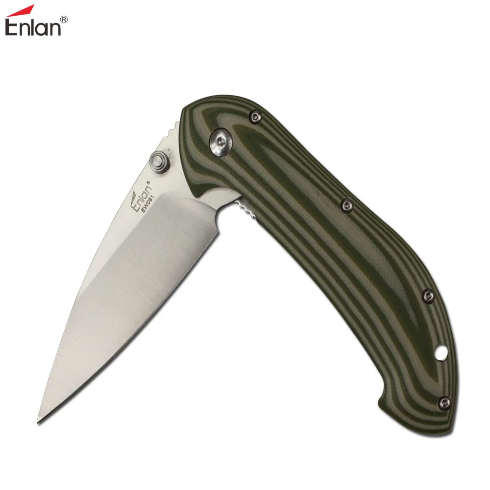 ENLAN EW081 2 складной нож 8CR13Mov лезвие G10 Ручка Открытый тактический для выживания