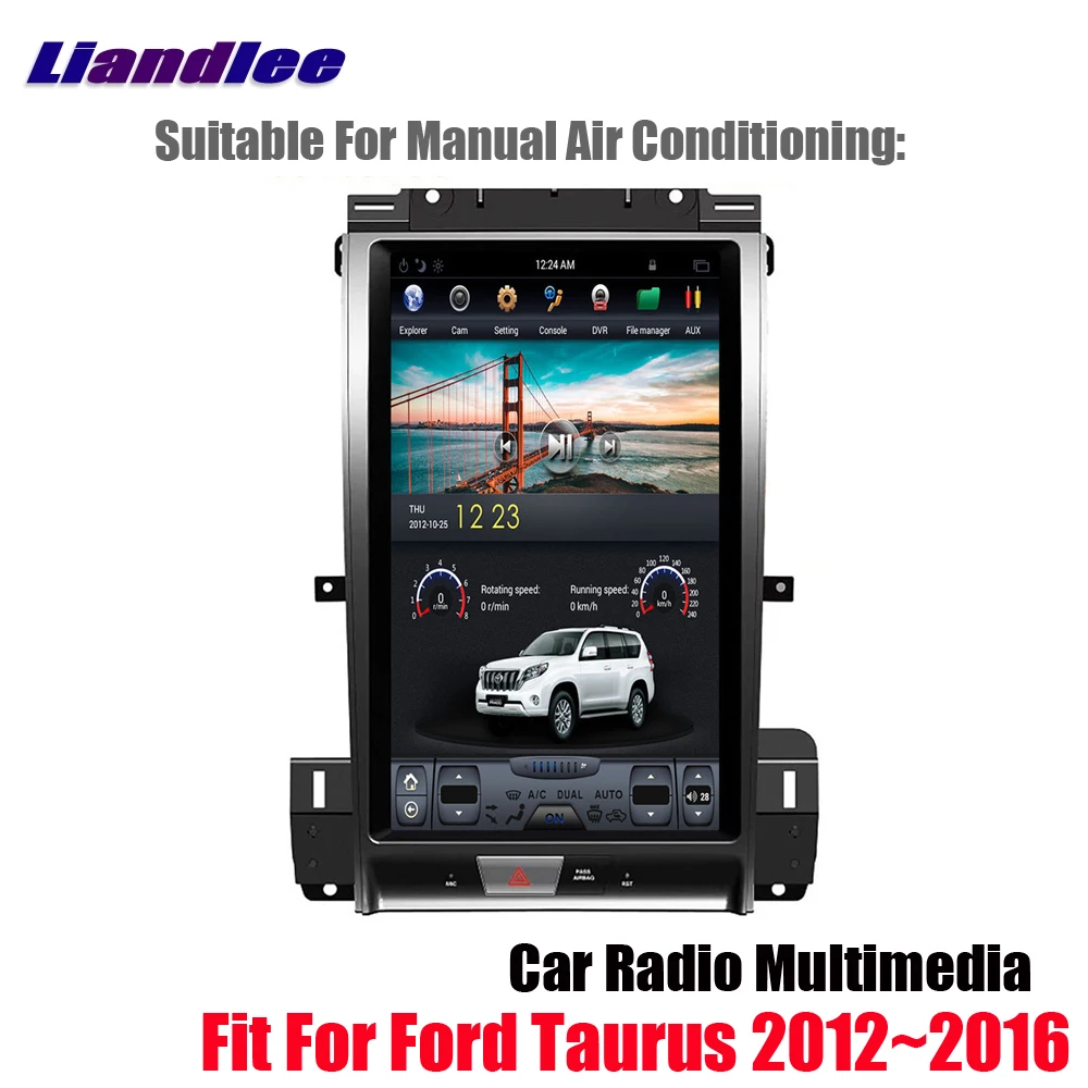 Sale Liandlee Android Tesla vertical Screen For Ford Taurus 2012~2016 Car BT Carplay Mirror link GPS Navi Navigation Map Camera Media 2