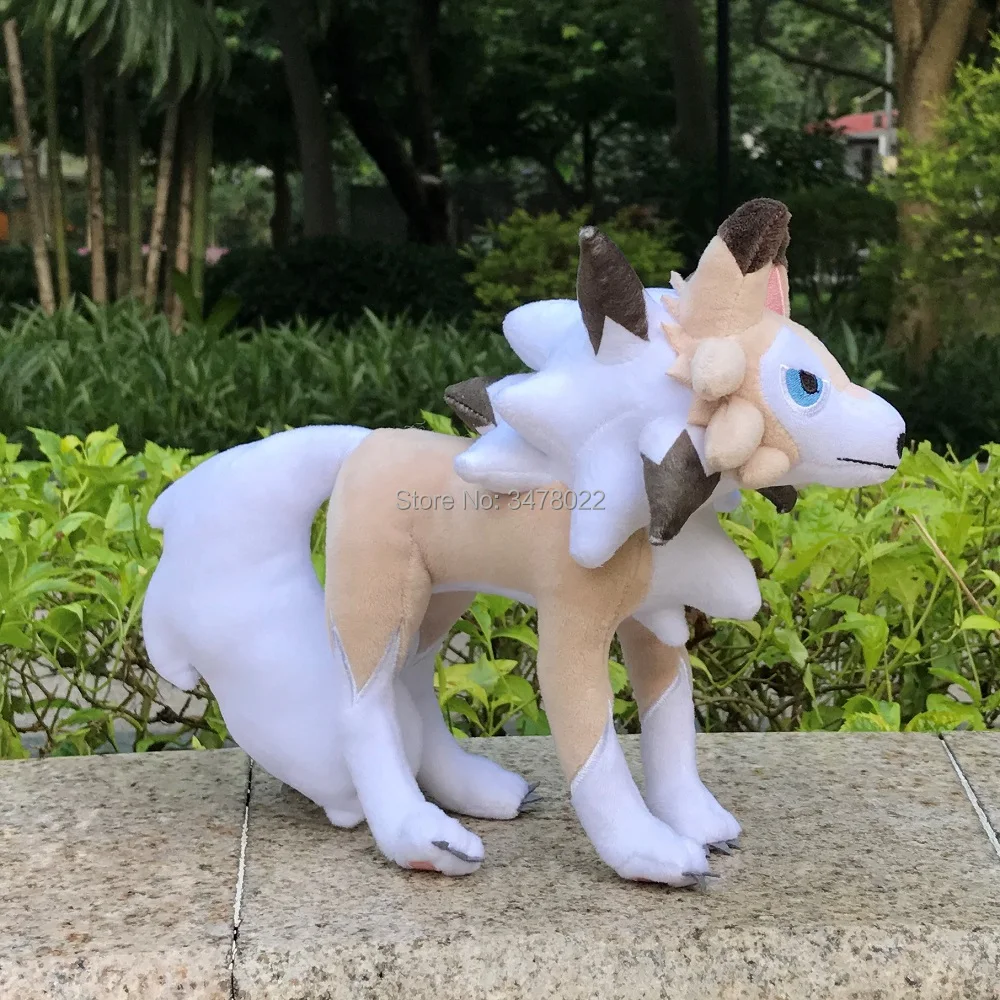 3 вида стилей Lycanroc плюшевые игрушки Солнце Луна ночь ругаруган мягкие мультфильм