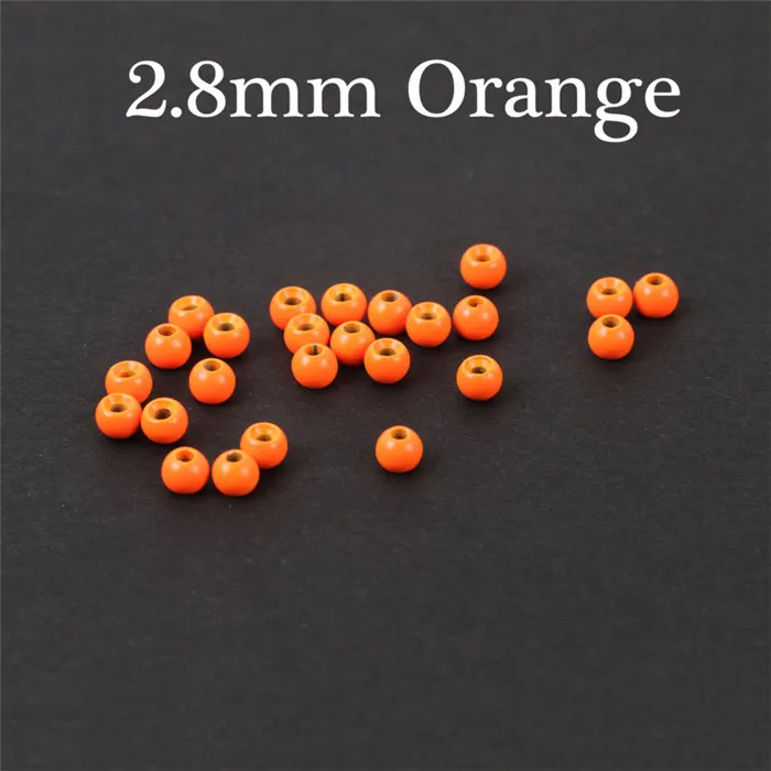 Maximumcatch 25 шт./лот 2,0-4,6 мм окрашенный вольфрамовый мухобойка Нимфа мяч бисер мухобойка материал - Цвет: 2.8mm Orange