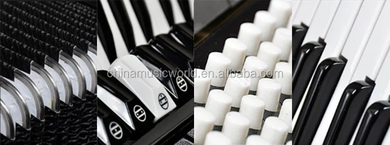Afanti high grade 41keys 120 Bass Echo Accordion AFA-05 Black color 