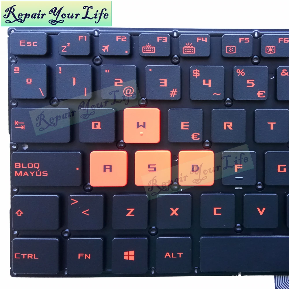 Repair You Life Laptop keyboard for Asus GL502 GL502V GL502VM GL502VT GL502VY Spain SP keyboard wit