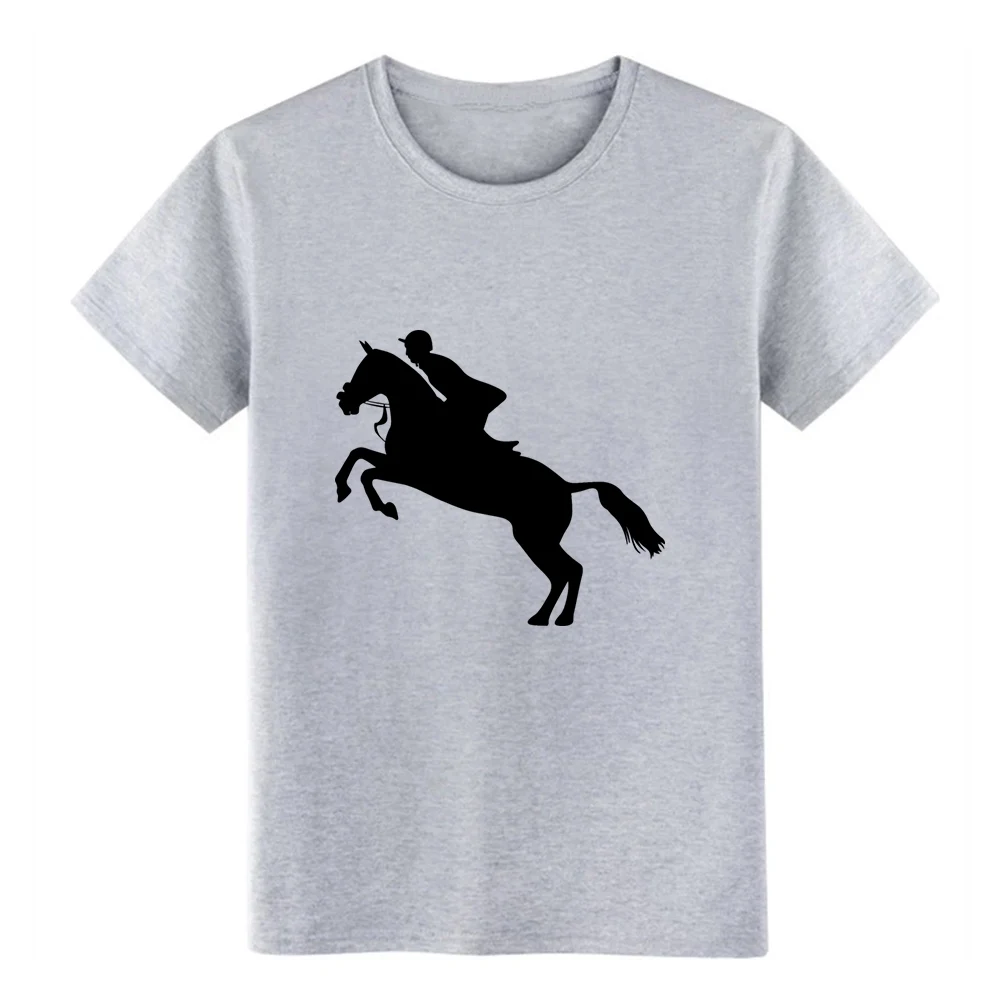 الخيول ركوب تسخير سباق متسابق الفروسية t قميص الرجال تصاميم القطن اليورو حجم S-3xl خطابات فضفاضة فكاهة الصيف التي شيرت