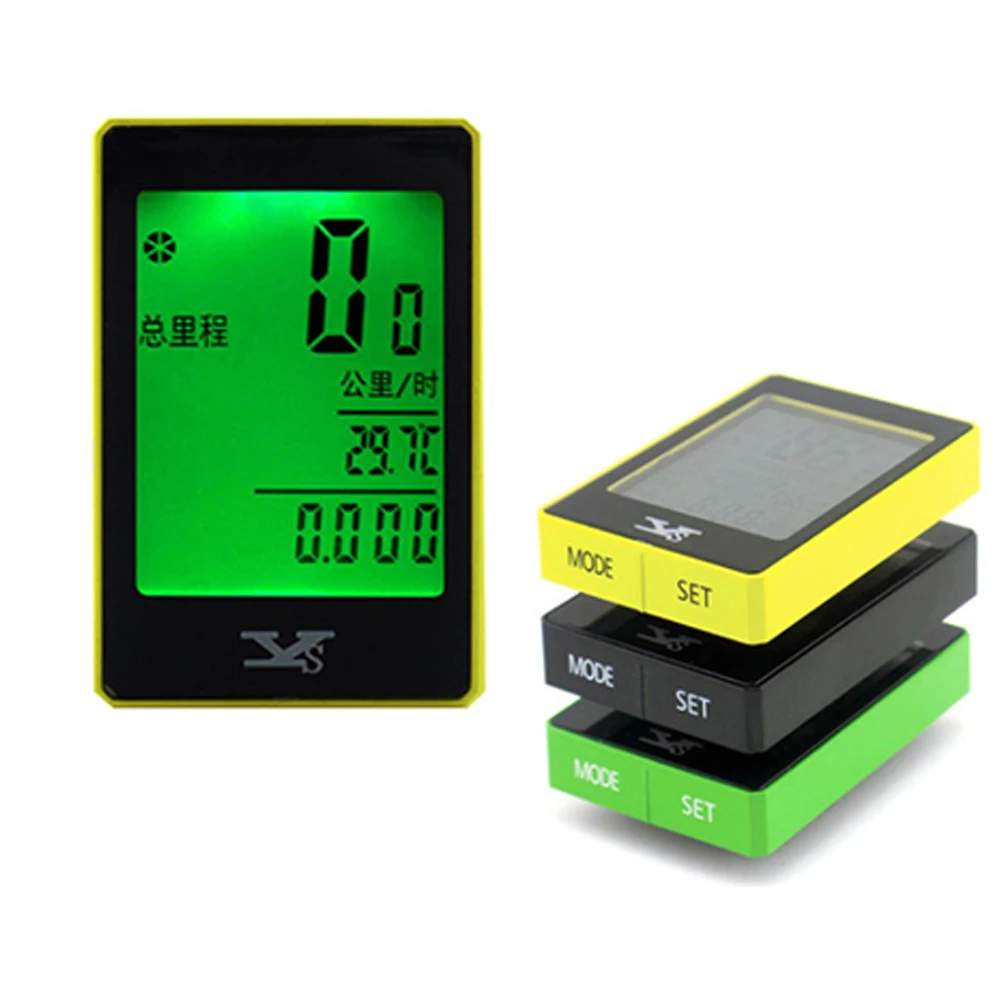 

Multifunction Bicycle Mileage Clock Computer Odometer Speedometer Wireless Touch Noctilucent Backlit Counter SS
