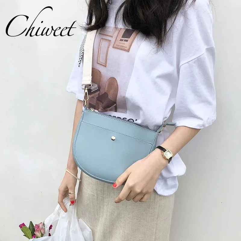 

Luxury Women Designer Handbags Saddle Bag Leather Small Messenger Bag Ladies Macaron Color Shoulder Bag Canvas Wide Strap Purses