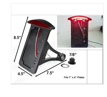 

Black Motorcycle Side Mount Verticle Plate LED TailLight For Kawasaki Vulcan Classic VN 400 VN500 800 900 1200 1500 1600 1700