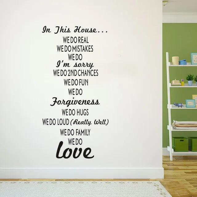 DIY Vinyl In Dit Huis Muurstickers Huisregels Tekst stok Op ... DIY Vinyl In Dit Huis Muurstickers Huisregels Tekst stok Op ...
