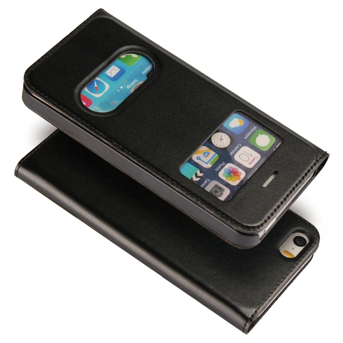 Ultra thin business protective cover holster phone case window type