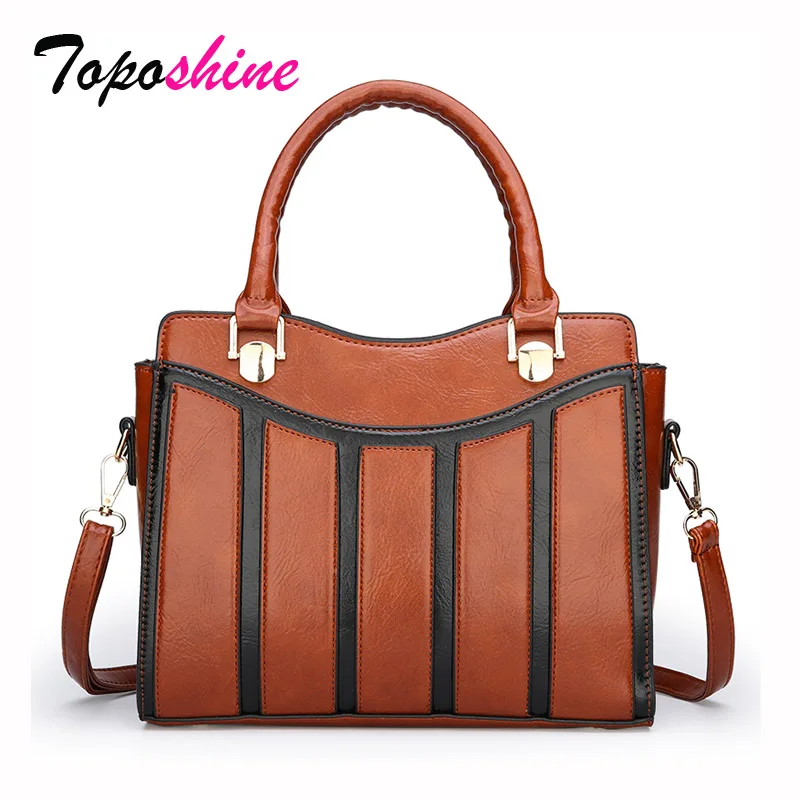 

Toposhine High Quality Striped Ladies Handbag New Fashion Simple Temperament Casual Wild Shoulder Messenger Bag