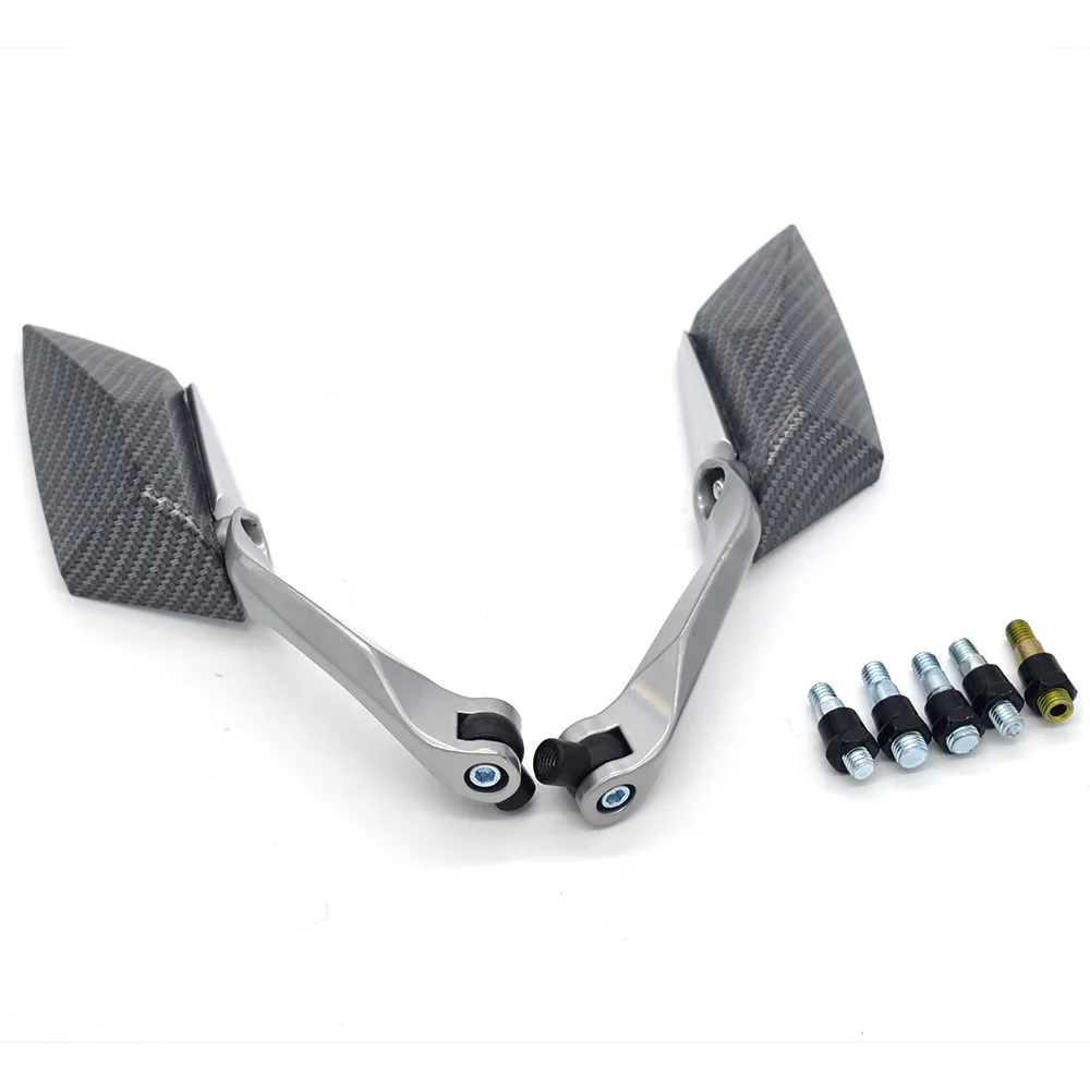 buy Carbon Style Alloy Custom Side Mirrors Motorcycle Street Sport Bike Cruiser Chopper Touring 8mm 10mm