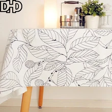 DHD Pastoral Dinner Tablecloth Christmas Rectangular Cotton Table Cloth for Home Tea Table Cover for Wedding Table Decoration