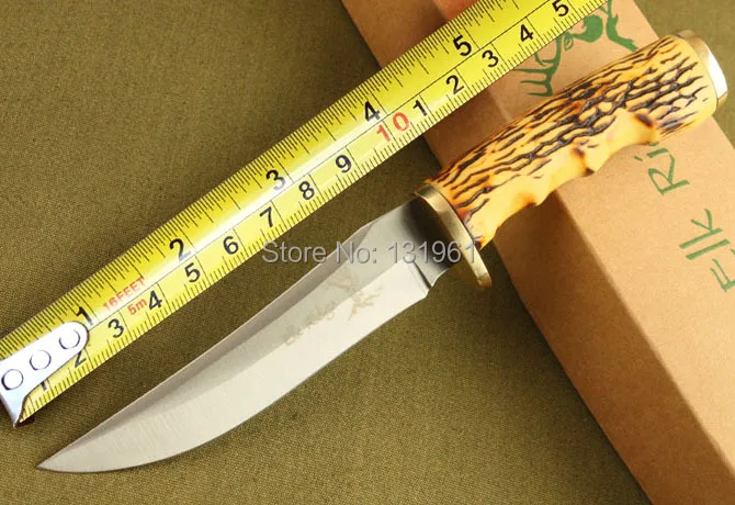 

BROWNING Elk Ridge Hunting Fixed Knives,440 Blade Bone Handle Sanding Outdoor Survival Knife,Camping Tools.