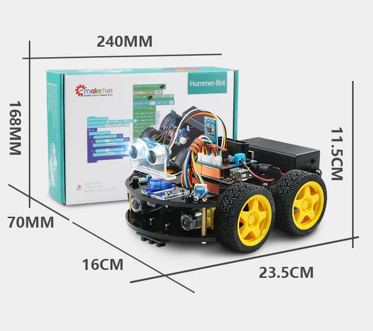 Emakefun робот-автомобиль Hummer-bot Arduino Интеллектуальный программируемый робот-набор scrach2.0 Windows ardinvi IDE робот-игрушка