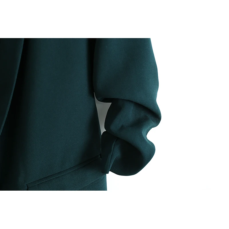 Vee Топ женский черный блейзер с зубчатым воротником куртка с длинным рукавом Повседневная Верхняя одежда верхняя одежда для офиса jaqueta feminina 910023