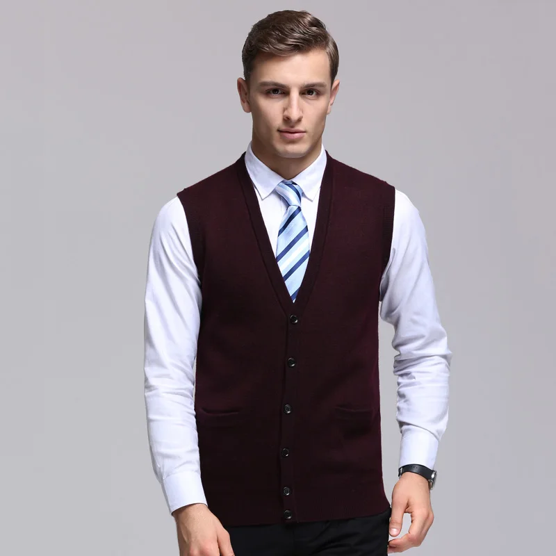 2019 Fashion Brand Sweaters Mens Cardigan Solid Color Slim Fit Jumpers Knitwear Vest Winter Korean Style Casual Clothing Male