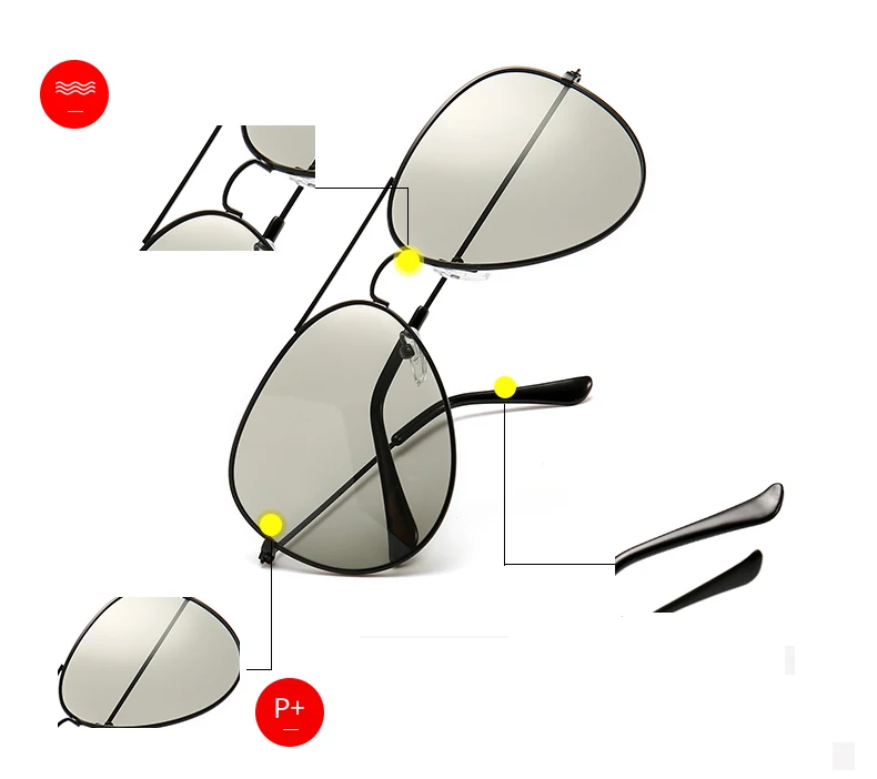 Умные поляризованные очки, меняющие цвет, день и ночь, мужские светочувствительные Меняющие цвет солнцезащитные очки, автоматические солнцезащитные очки для женщин