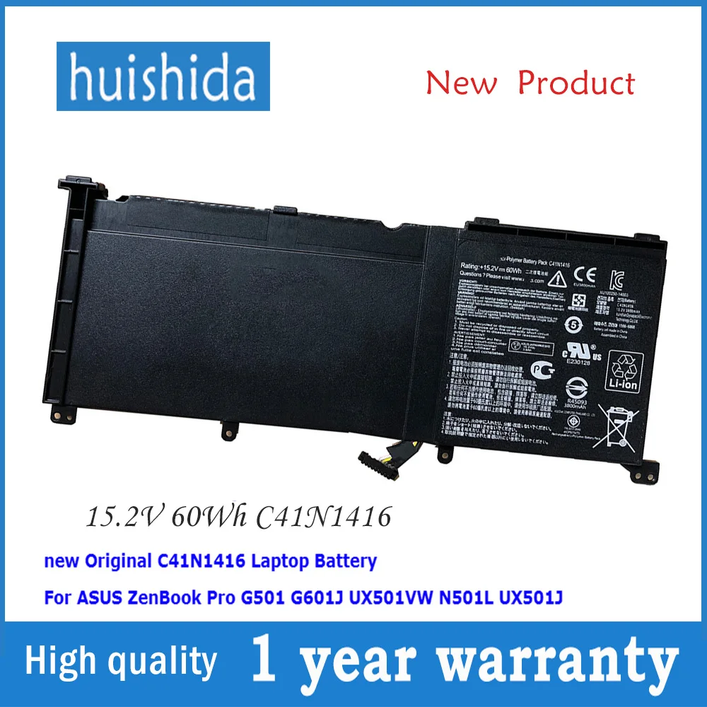 

15,2V 60Wh C41N1416 New original laptop battery for Asus ZenBook Pro G501/G601J N501L UX501VW/UX501J C41N1416 series