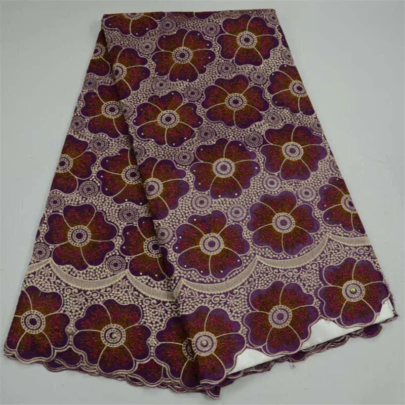 

2018 African Lace Fabric Swiss Voile In Switzerland Embroidery High Quality Beautiful White Lilac Fachsia Cotton Lace Fabric