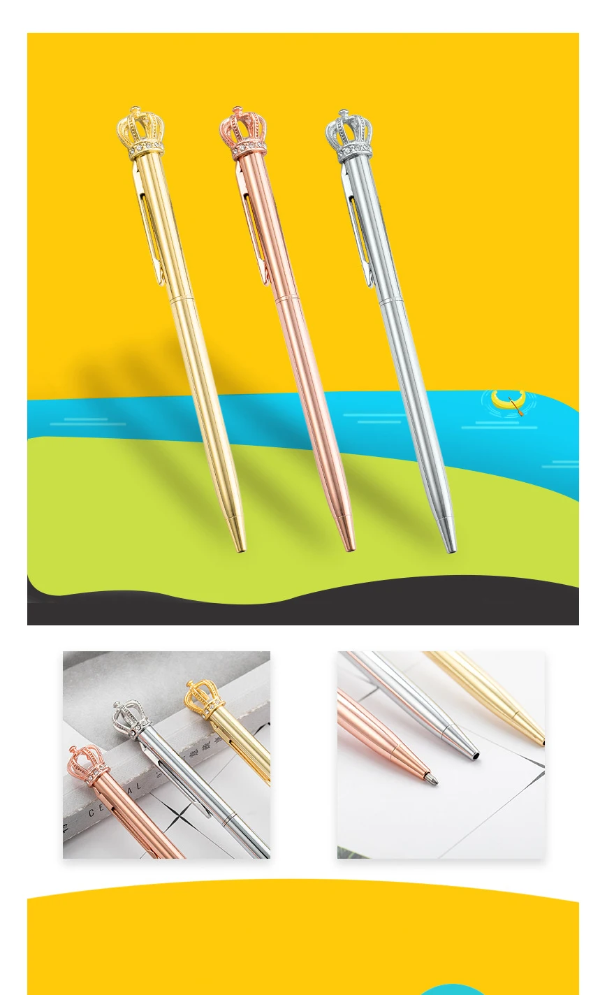 金属圆珠笔_皇冠旋转圆珠笔-创意可爱金属学生-小皇冠定制logo---阿里巴巴_01
