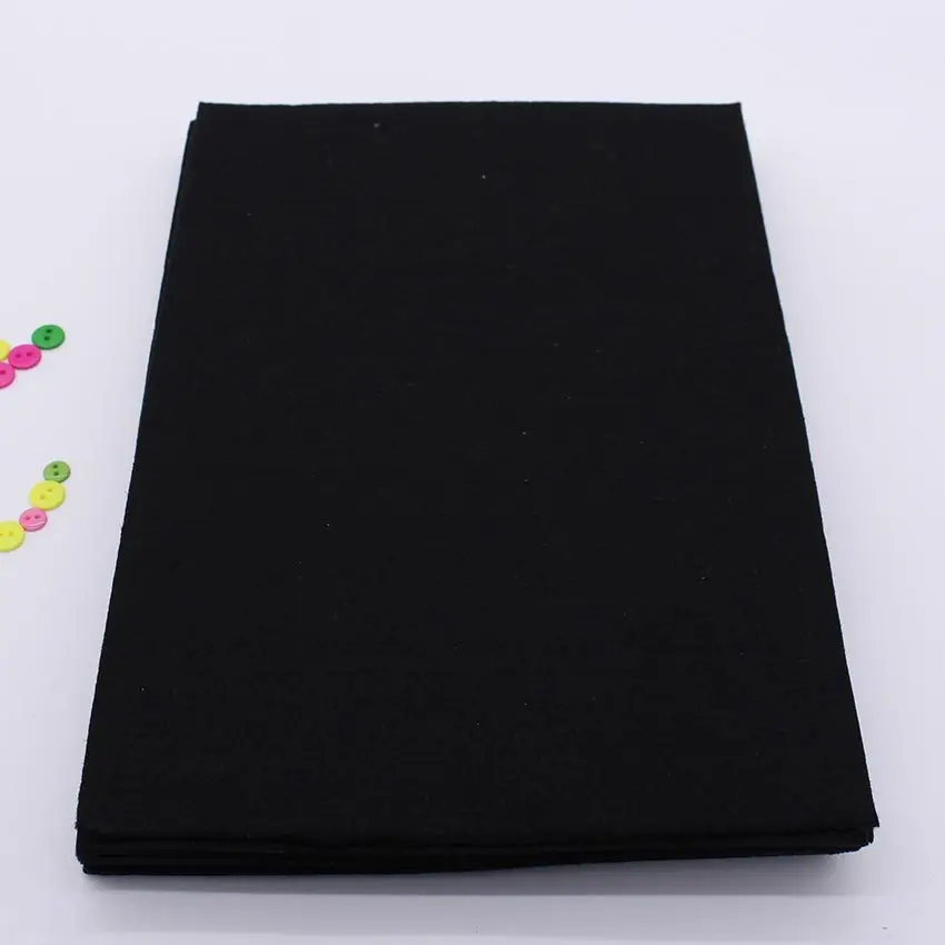 Black Color Felt Cloth White 2 Mm Felt Fabric Polyester Fabrics