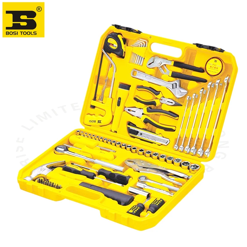bosi best price 78pcs mechanics repair tools kit,household tool kitin