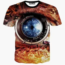 Vintage mechanical watch print 3d t shirt men’s summer tops tees short sleeve casual t-shirt funny tshirt