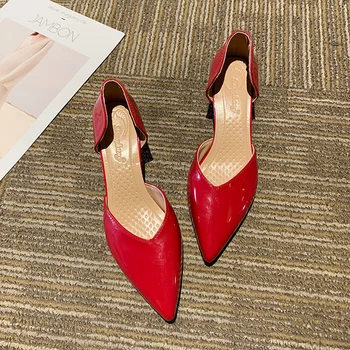 

Pointed Toes Sexy Sandals High Heels Sandals Women Classics Close Toes Sandals Ladies Summer Women Shoes 2019 New Slip On Sandal