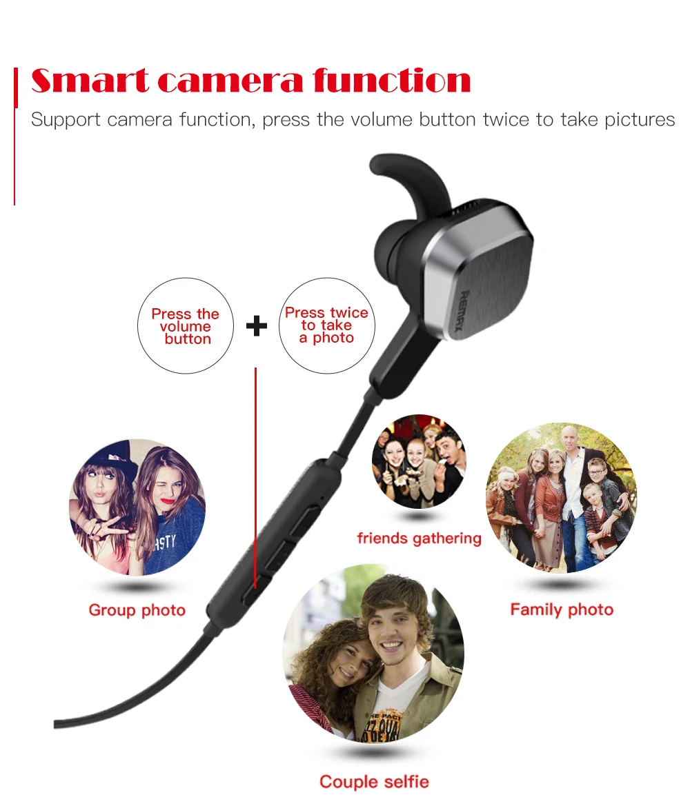 Remax S2 Wireless Magnetic Sports Earphone Bluetooth 4.2 Stereo Sound Headphone (4)