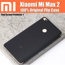 Xiaomi mi max 2 cas original basé sur magnétique auto wake-up/sleep smart flip cas de couverture avec support pour xiaomi mi max2 6.44 pouces