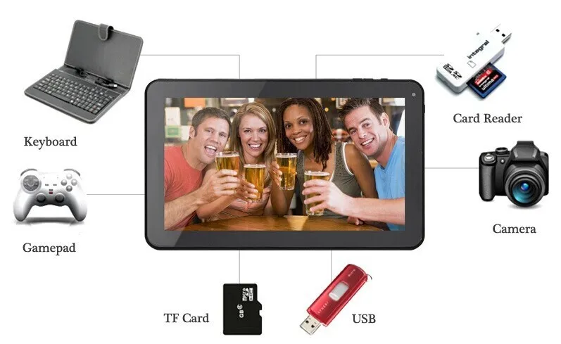 

9 INCH Tablet PC 8GB ROM WITH BLUETOOTH WIFI DUAL CAMERA HD Screen Smart Tablet