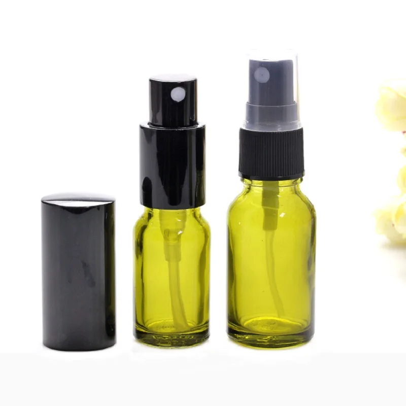 

Empty Spray Pump Bottle Lucifugal Olive Green Glass Mist Spray Cosmetic Container Makeup Packaging Emulsion Pump Bottle