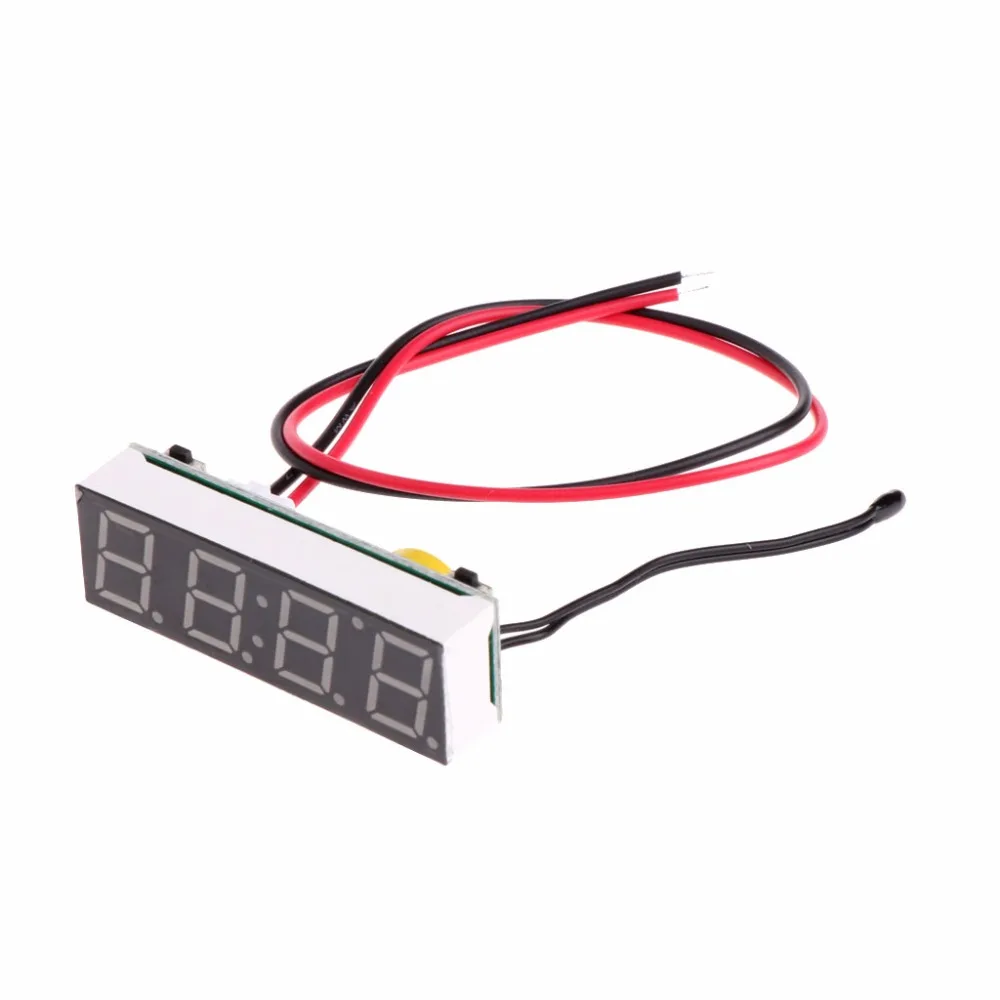 자동차 LED 전자 시계, 시간 온도 전압 3 in 1 미터, 12 V, 5-20 V