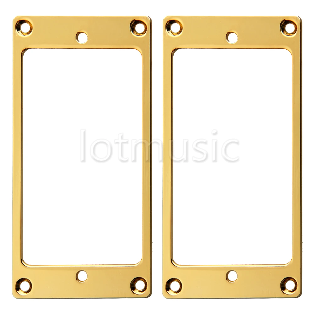 

2 Pieces Flat Metal Humbucker Pickup Mounting Ring Gold
