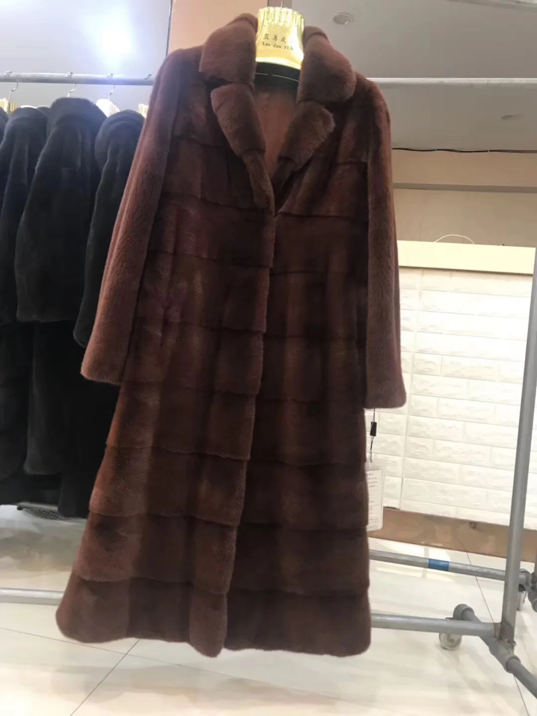 

2018 winter new women natural real mink fur coat jacket long fur outwear