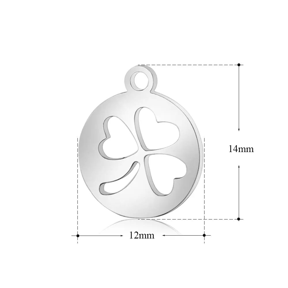 10 шт./лот Клевер нержавеющая сталь амулеты VNISTAR полированный счастливый символ Подкова Wishbone DIY Ювелирные изделия Поиск поставки