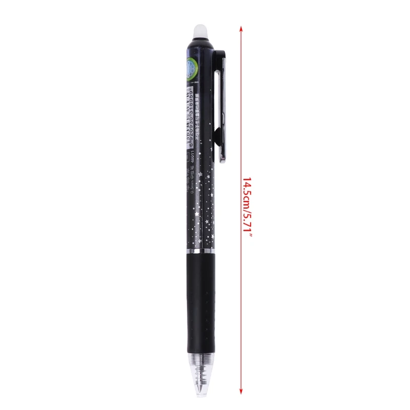 

0.5mm Outer Space Press Erasable Gel Pen Blue Black Ink Office School Stationery